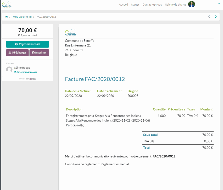 Odoo • Texte et Image
